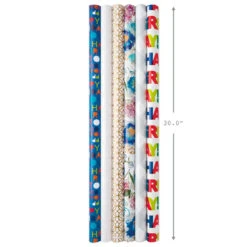 Hallmark All Occasions Wrapping Paper Rolls, 6 Pack -Hallma Stuffed Animals Shop All Occasions Wrapping Paper Rolls 6 Pack 5JXW1745 03