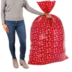 Hallmark Snowmen On Blue And Snowflakes On Red 2-Pack Giant Plastic Christmas Gift Bags -Hallma Stuffed Animals Shop Assorted Giant Plastic Christmas Gift Bags 5XGB1452 07