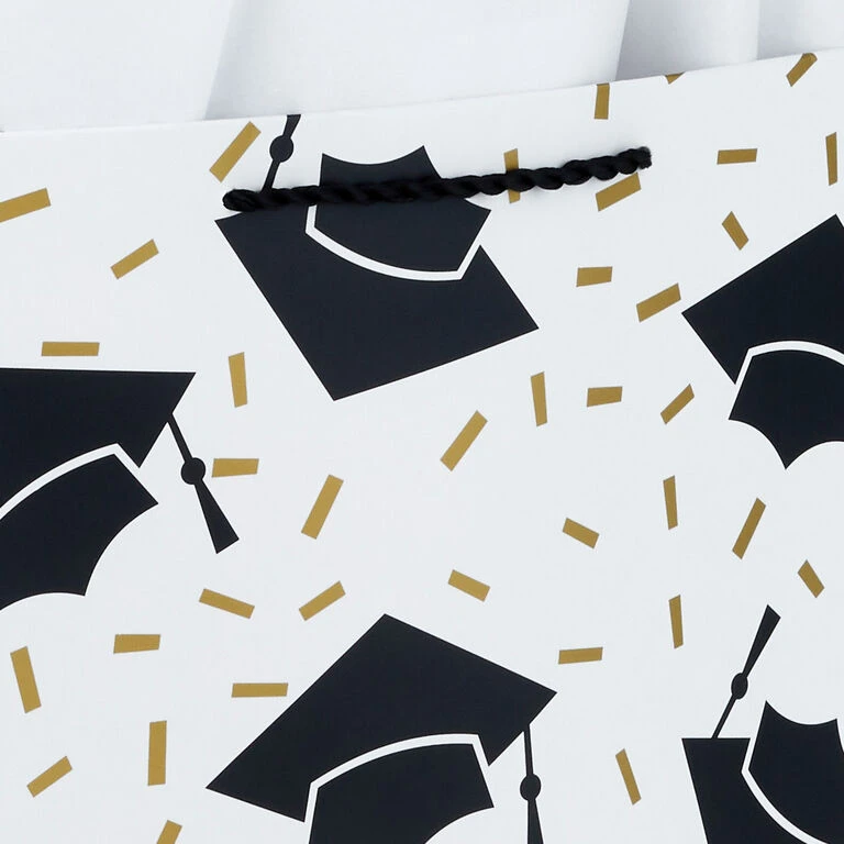 Hallmark 13" Assorted Grad Designs 3-Pack Large Gift Bags With Tissue Paper 6 Hallmark 13" Assorted Grad Designs 3-Pack Large Gift Bags With Tissue Paper - Image 4