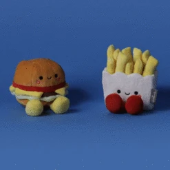 Hallma Stuffed Animals Shop -Hallma Stuffed Animals Shop Cheeseburger and French Fries Magnetic Plush 1KID1643 02