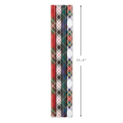 Hallmark Classic Plaids 4-Pack Wrapping Paper Assortment, 120 Sq. Ft. -Hallma Stuffed Animals Shop Classic Plaids Christmas Wrapping Paper Assortment 5JXW1040 08