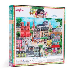 Eeboo Paris In A Day 1000-Piece Jigsaw Puzzle -Hallma Stuffed Animals Shop Paris in a Day 1000Piece Jigsaw Puzzle PZTPD2 03