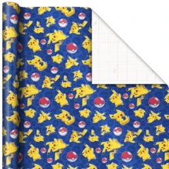 Hallmark Assorted Pokémon Wrapping Paper 3-Pack, 60 Sq. Ft. -Hallma Stuffed Animals Shop Pokmon Wrapping Paper for Kids Birthdays 5EWR2645 04