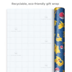 Hallmark Assorted Pokémon Wrapping Paper 3-Pack, 60 Sq. Ft. -Hallma Stuffed Animals Shop Pokmon Wrapping Paper for Kids Birthdays 5EWR2645 08