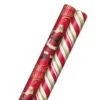 Hallmark Santa And Stripes 2-Pack Christmas Wrapping Paper Assortment, 160 Sq. Ft. -Hallma Stuffed Animals Shop Santa and Stripes Assorted Christmas Wrapping Paper 5JXW1055 01