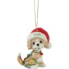 Precious Moments Tangled In Christmas Fun Dog 2023 Ornament, 2.7" -Hallma Stuffed Animals Shop Tangled in Christmas Fun Dog 2023 Ornament 231008 01