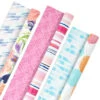 Hallmark Watercolor Tones 3-Pack Reversible Wrapping Paper, 75 Sq. Ft. Total -Hallma Stuffed Animals Shop Watercolor Tones 3Pack Reversible Wrapping Paper 5EWR6405 01