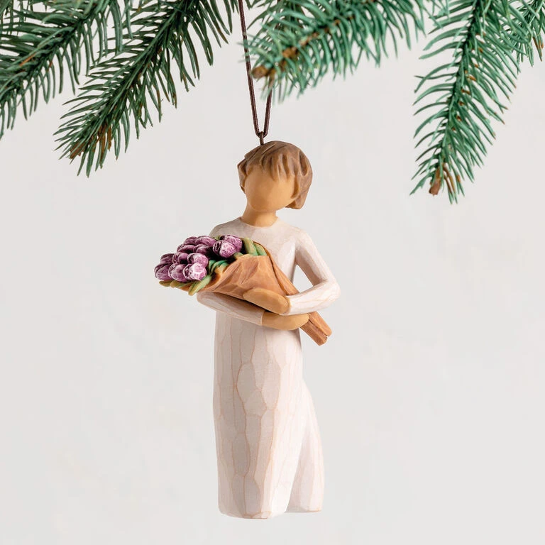 Willow Tree Surprise Tulip Bouquet Figurine Ornament, 4" H 4 Willow Tree Surprise Tulip Bouquet Figurine Ornament, 4" H - Image 2