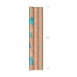 Hallmark Winter Nature Kraft Prints 3-Pack Christmas Wrapping Paper, 90 Sq. Ft. -Hallma Stuffed Animals Shop Winter Nature 3Pack Christmas Wrapping Paper 5JXW1051 04